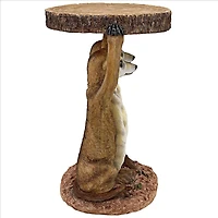 Design Toscano 20.5" Kalahari Meerkat Maitre d's Sculptural Side Table