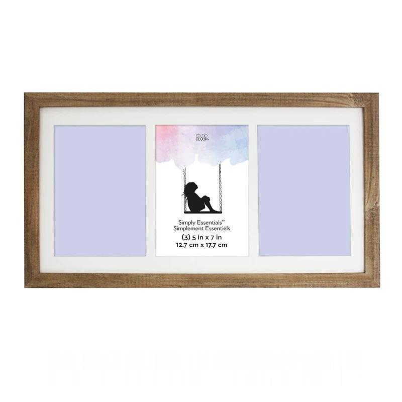Simply Essentials™ 3 Opening 5" x 7" Natural Collage Frame by Studio Décor®
