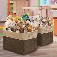 Sorbus 11" Brown Twill Storage Baskets, 3ct.