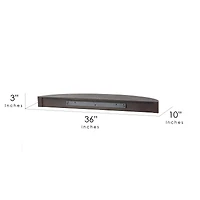Black Round Wood Floating Wall Shelf