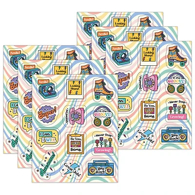 Carson Dellosa Education® Happy Ever Elementary Retro Remix Motivators Stickers, 6 Packs of 72