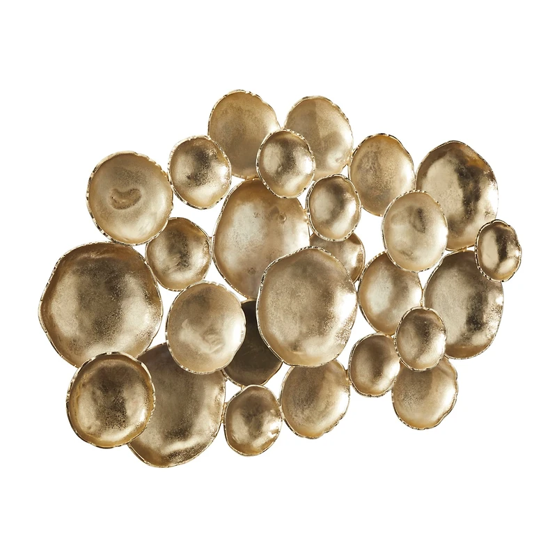 Gold Aluminum Modern Wall Decor, 43" x 4" x 29"