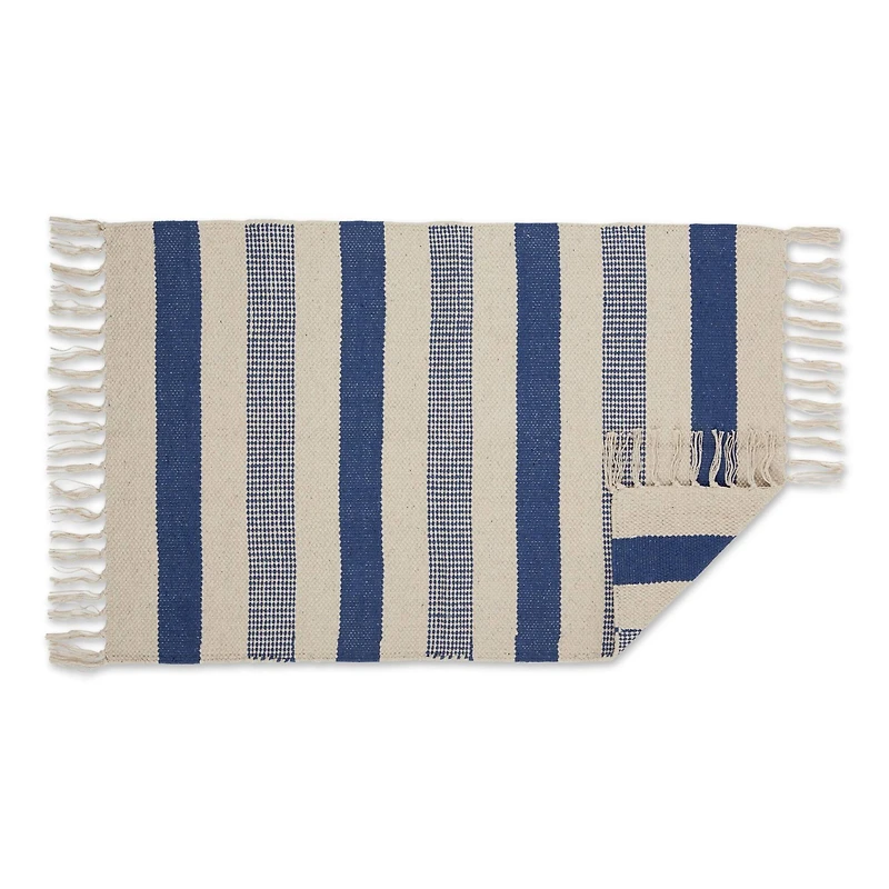 DII® French Blue Combo Stripe Hand-Loomed Rug, 2ft. x 3ft.