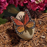 Design Toscano 6" Viceroy Monarch Butterfly on Rock Statue