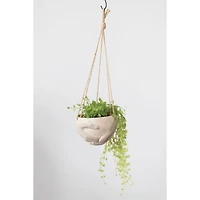 Hanging Hands Cement Planter with Jute Hanger