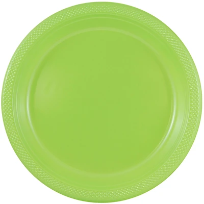 JAM Paper 9" Lime Green Plastic Party Plates, 20ct.