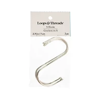 2.75" Macramé S Hooks, 2ct. by Loops & Threads®