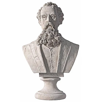 Design Toscano 30" Charles Dickens Sculptural Bust