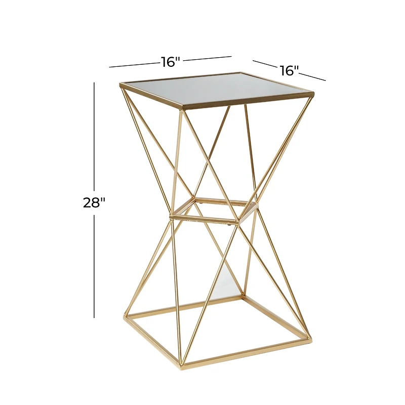 16" Glam Metal Accent Table