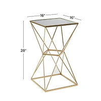 16" Glam Metal Accent Table