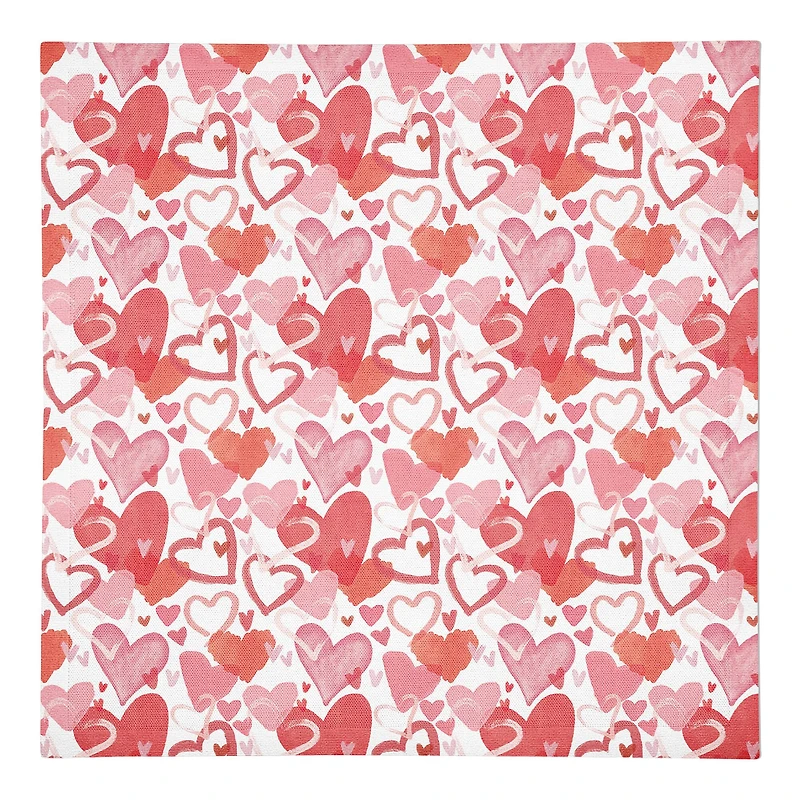 Heart Cluster Pattern 10" x 10" Cotton Twill Napkin
