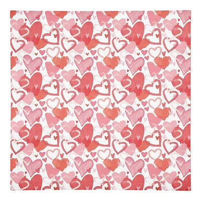 Heart Cluster Pattern 10" x 10" Cotton Twill Napkin