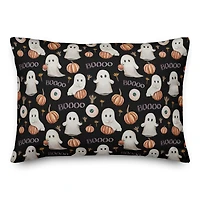 Boo Ghost Pattern Throw Pillow