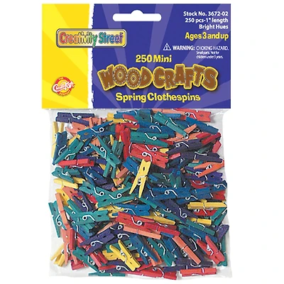 Creativity Street 1" Colored Wood Mini Craft Pins, 250ct.