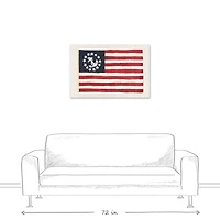 Stupell Industries Anchor Flag Canvas Wall Art