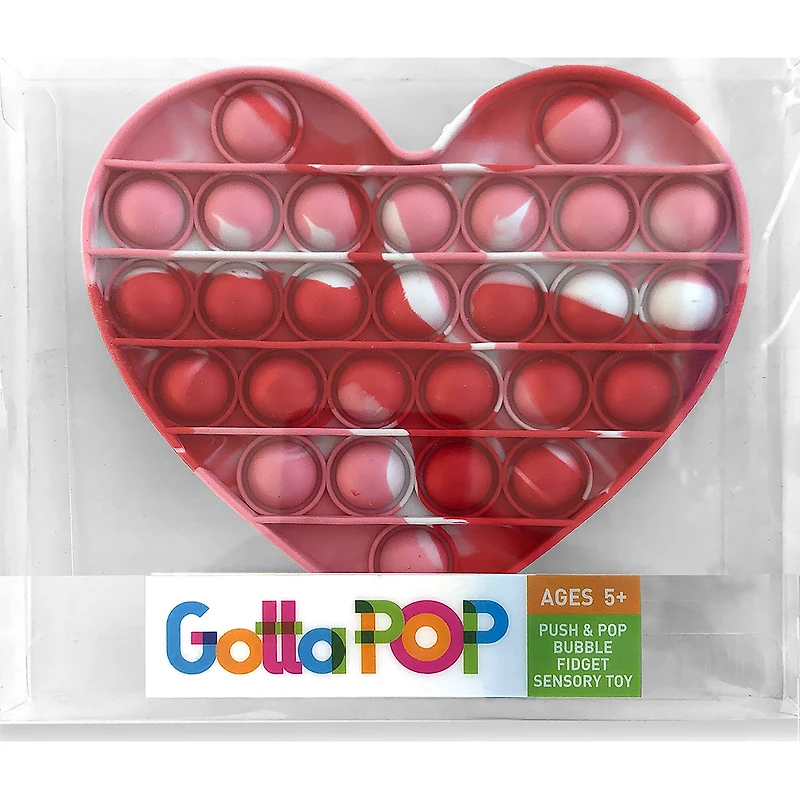 GottaPop Hearts Pop It Fidget Toy Party Favors, 6ct.