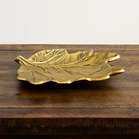 10" Gold Tree of Life Leaf Decorative Accent Tray