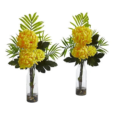 Tropical Mum Arrangement In Vase
