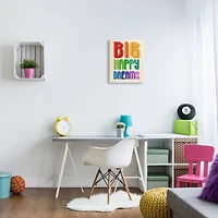 Stupell Industries Big Happy Dreams Retro Rainbow Font Wall Art