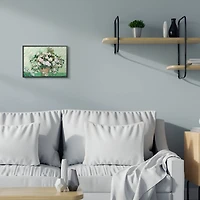 Stupell Industries Impressionist Arrangement of Chrysanthemums Traditional Painting in Frame Wall Art