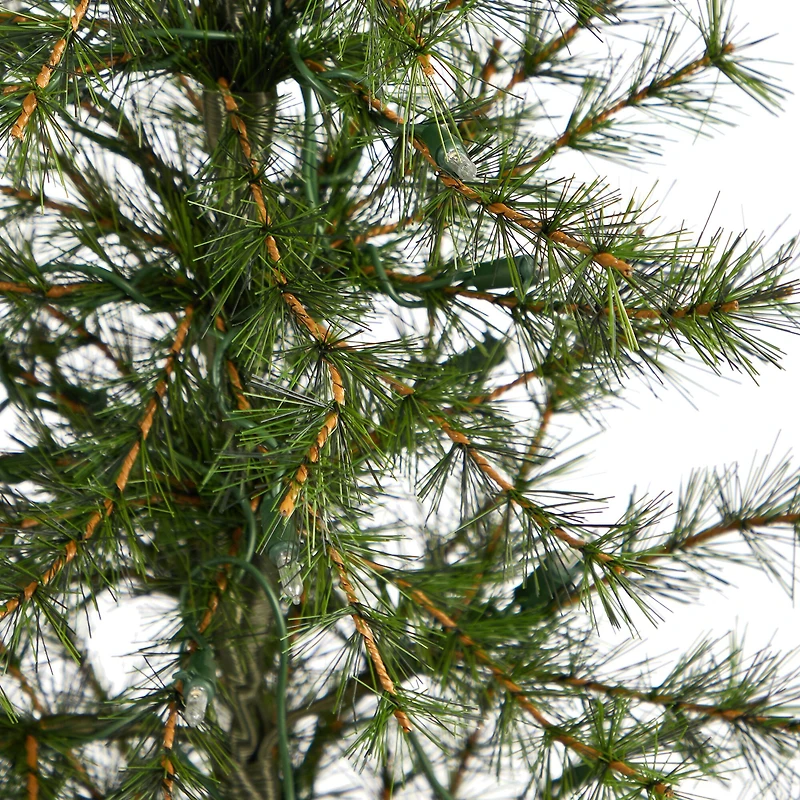 3ft. Pre-Lit Artificial Christmas Tree in Burlap Base, Clear LED Lights