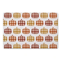 Plaid Pumpkins Floor Mat