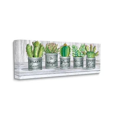 Stupell Industries Succulent & Cactus Jars with Plant Wall Art