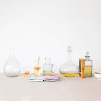 Hello Honey® 16oz. Clear Reclaimed Etched Square Glass Decanter