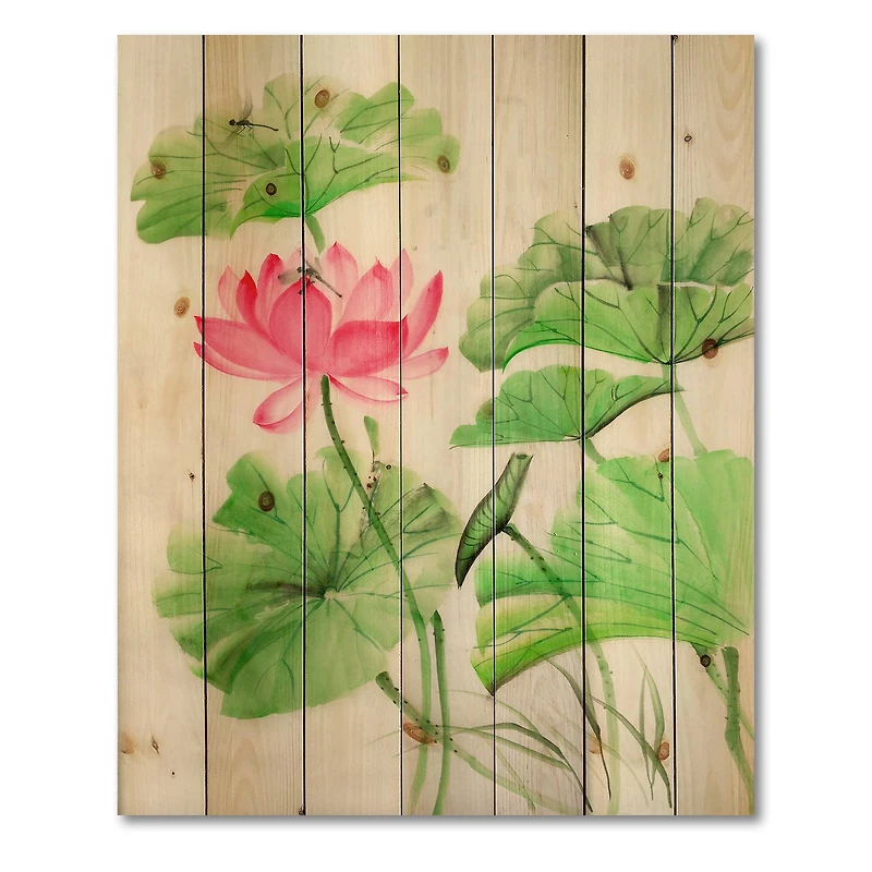 Designart - Lotus and Dragonfly