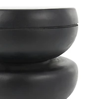 18" Black Wood Handmade Bubble Inspired Accent Table