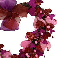 20" Glittered Hearts & Berries Valentine's Day Twig Wreath
