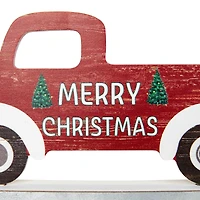 Merry Christmas Truck Wooden Advent Calendar - 9"