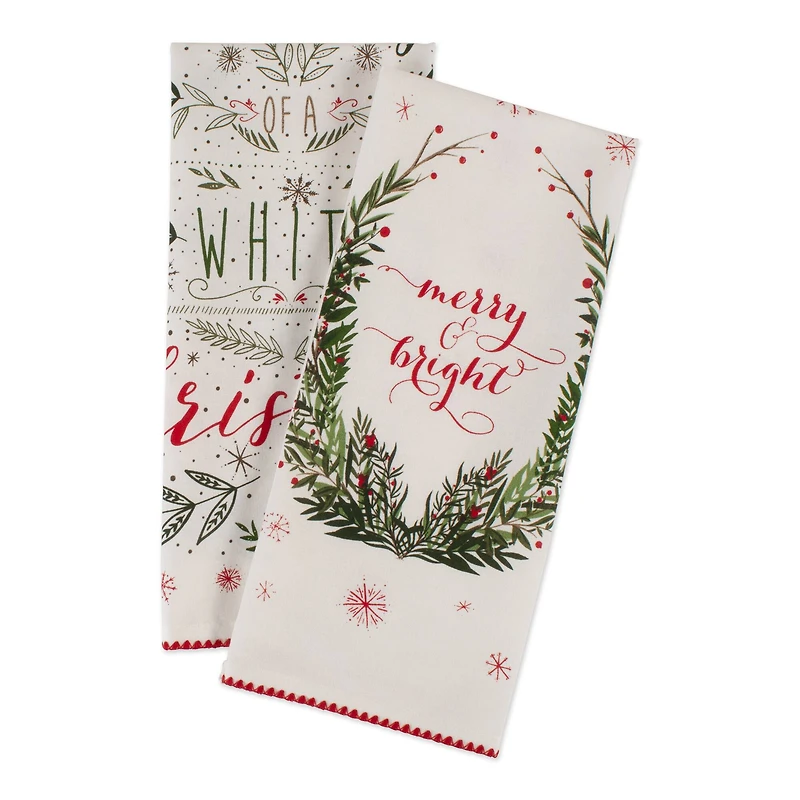 DII® Noel Printed Dishtowel Set