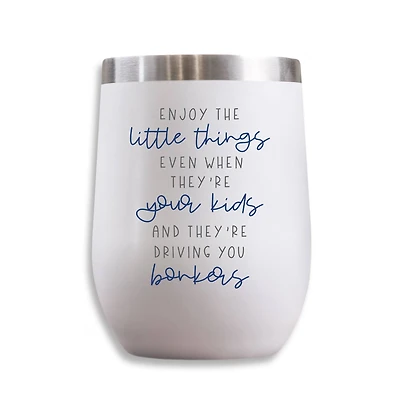 11oz. White Enjoy The Little Things Wine Tumbler