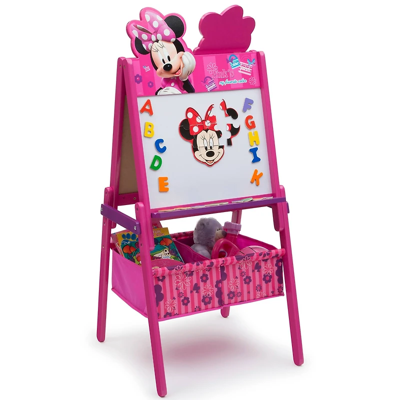 Disney® Minnie Mouse Wooden Double Sided Easel with Storage