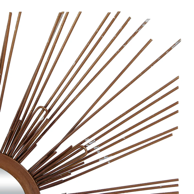 Gold Metal Rustic Wall Mirror Set