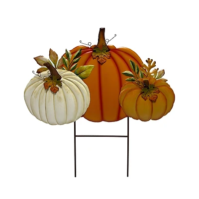 20.75" Triple Pumpkins Metal Yard Stake by Ashland®