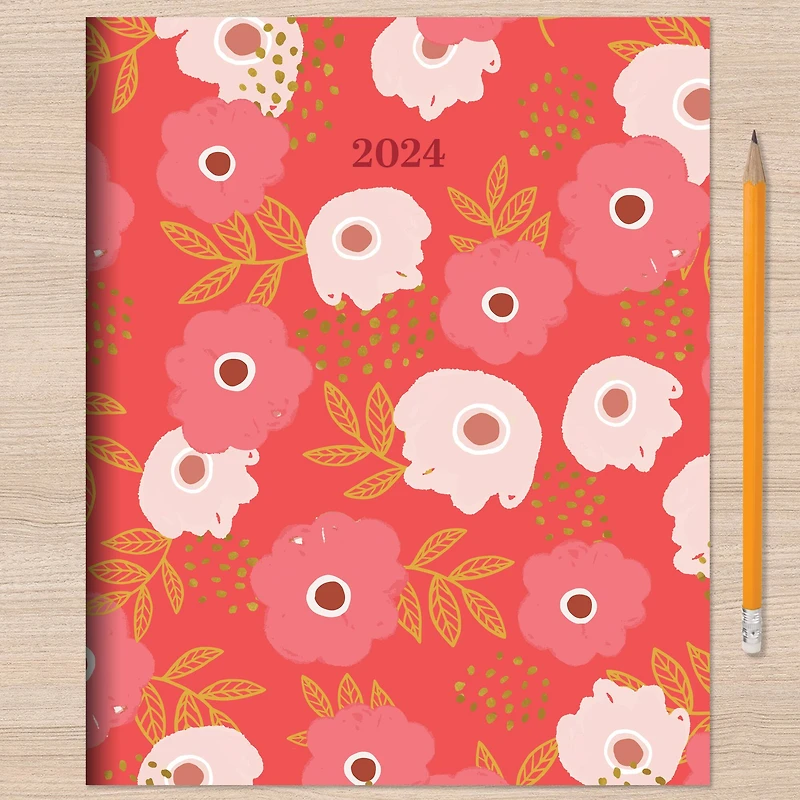 TF Publishing Medium 2024 Poppies Monthly Planner