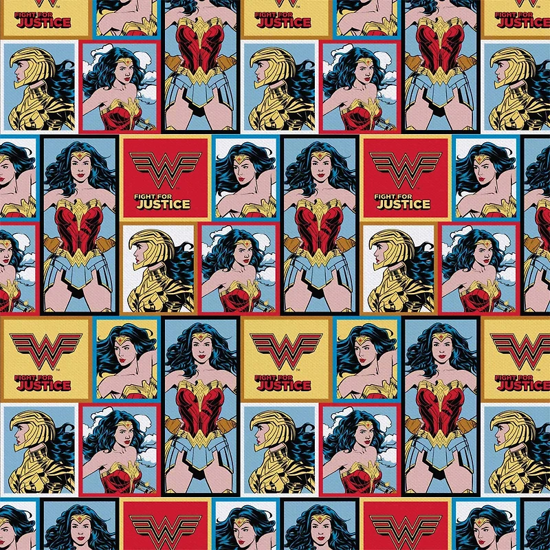DC Comics WW84 Blocks Precut Cotton Fabric