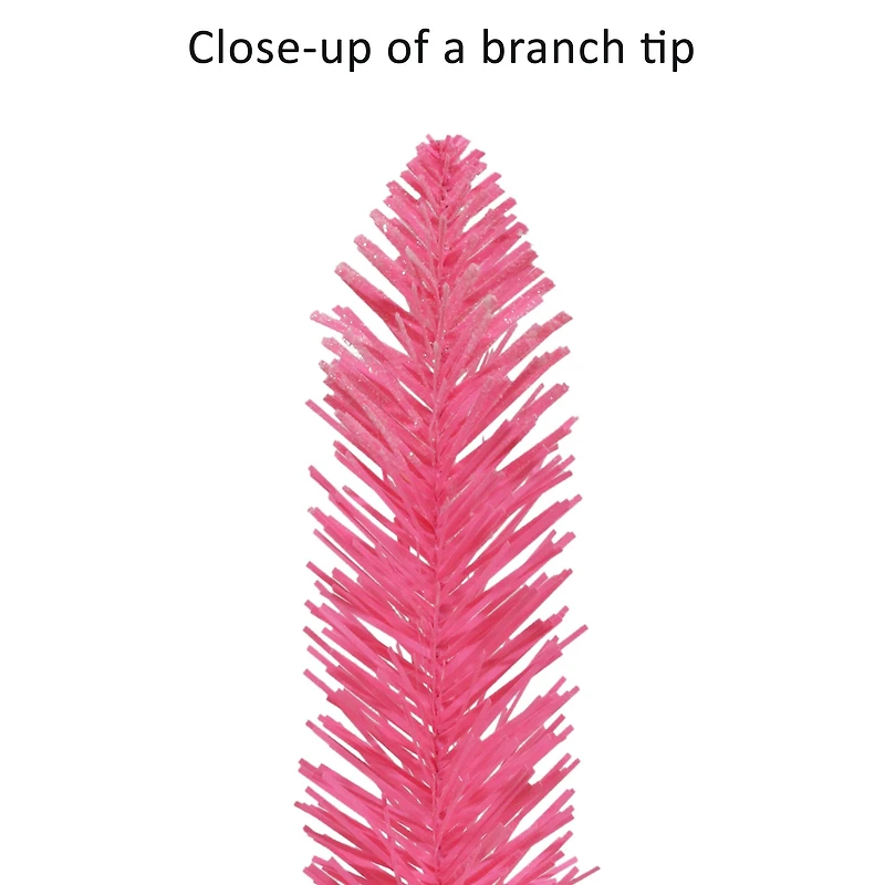 4ft. Pre-Lit Pink Artificial Tree in Burlap Sac, Clear Lights