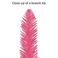 4ft. Pre-Lit Pink Artificial Tree in Burlap Sac, Clear Lights