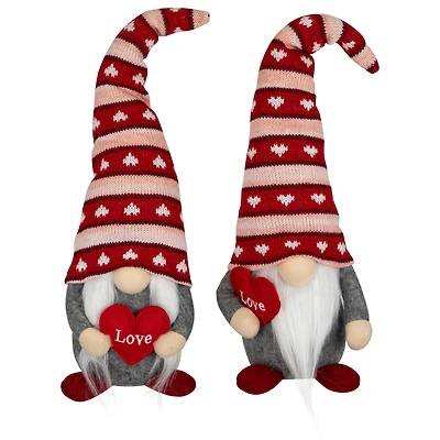 15" Valentine's Day Girl & Boy Love Heart Gnomes Set