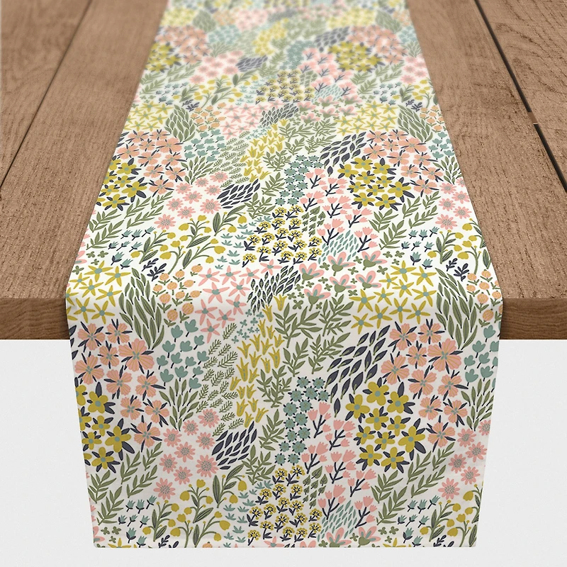 Funky Floral 16" x 72" Cotton Twill Runner