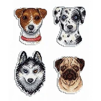 MP Studia Who Said Woof? Magnets Plastic Canvas Counted Cross Stitch Kit
