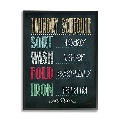 Stupell Industries Stupell Industries Laundry Schedule Chalkboard Bathroom Wall Art Framed Wall Art