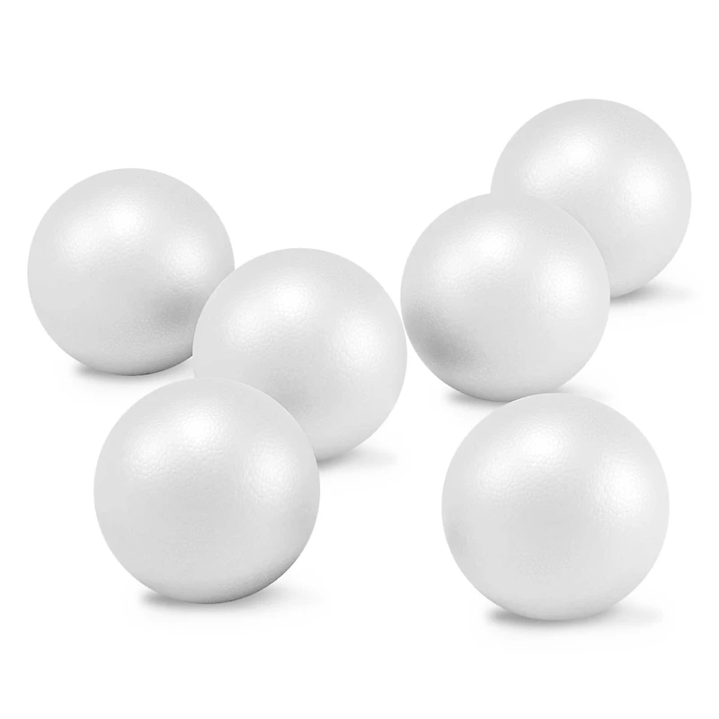 12 Packs: 6 ct. (72 total) FloraCraft® SmoothFōM® 2.8" White Foam Balls