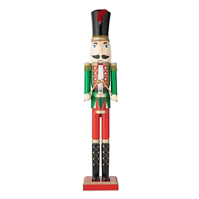 Glitzhome® 54" Wooden Christmas Glitter Soldier Nutcracker