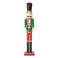 Glitzhome® 54" Wooden Christmas Glitter Soldier Nutcracker