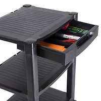 Mind Reader Anchor Collection Black 3-Tier Mobile Printer Cart, 2ct.