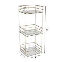 Elle Décor Satin Gold 3 Tiered Spa Tower